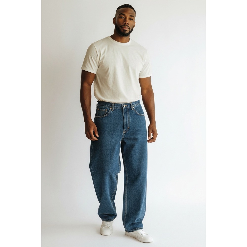 Rocawear Mens‎ Baggy Relaxed Fit Jeans Dark Wash Denim Size 36 Y2K 90s Hip Hop